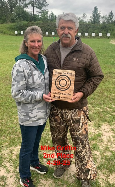 Mike with 2nd place at Fun Match 4-29-23