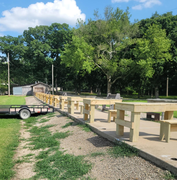 They now have 15 nice wooden benches